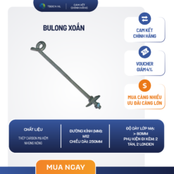 Bulong Xoắn M12 Mạ Kẽm Nhúng Nóng